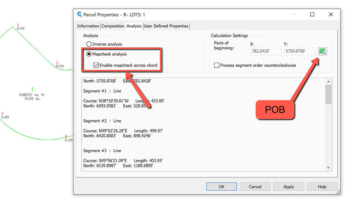 writing legal descriptions autodesk civil 3d 2021 - survey tools