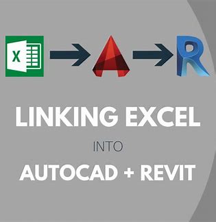 Linking Excel tables into AutoCAD and then into Revit